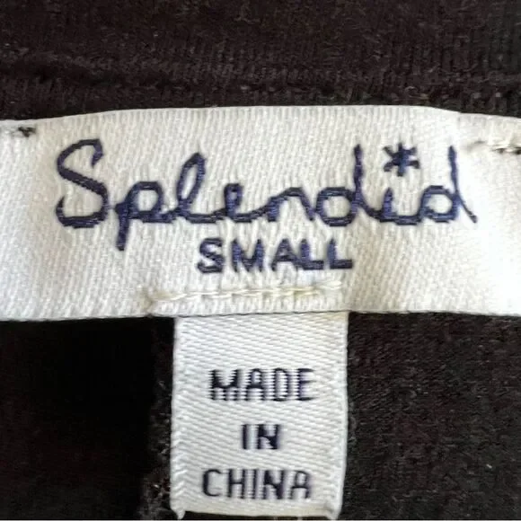 Splendid Sloane Scoop Tee Black Small - Picture 4 of 8